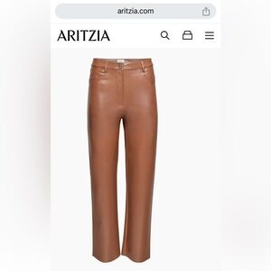 Aritzia Melina Cropped Faux leather pant TALL